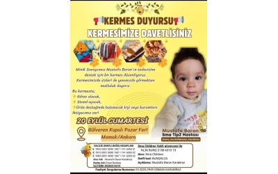 SMA hastası Baran yavrumuz için düzenlenen Kermes faaliyetine katılım sağladık